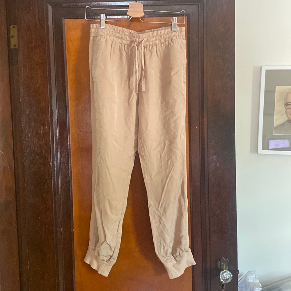 Beige joggers, new without tag and never worn